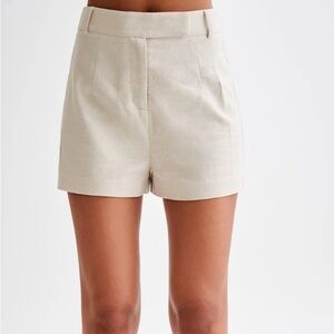 NWT** MESHKI—MASSIMA Linen Shorts - Natural